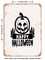 DECORATIVE METAL SIGN - Happy Halloween - 8 - Vintage Rusty Look
